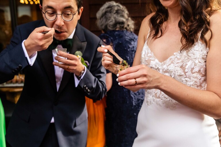 Pittsburgh documentary wedding photographer candid cocktail hour moment