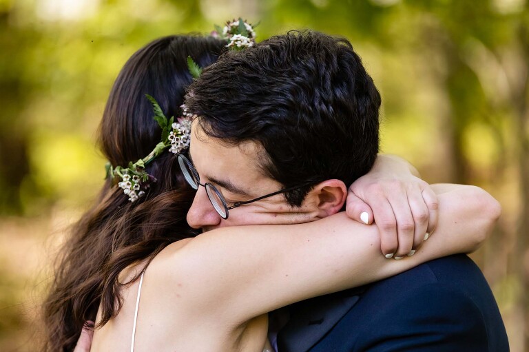 Relaxed wedding portraits at Adventures on the Gorge in West Virginia