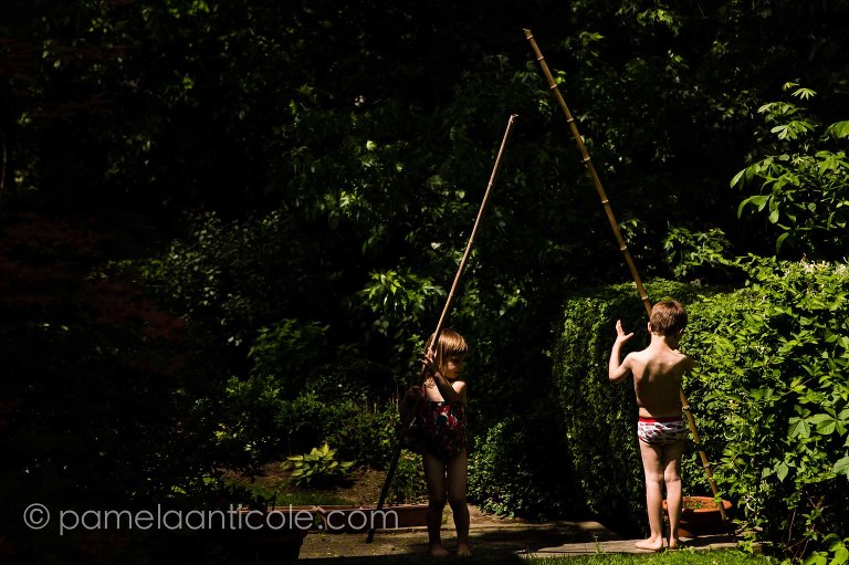 kids playing outside in lifestyle photo
