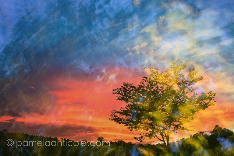 creative sunset art, abstract sunset photo, unique nature art for sale, colorful sunset, pamela anticole, pittsburgh