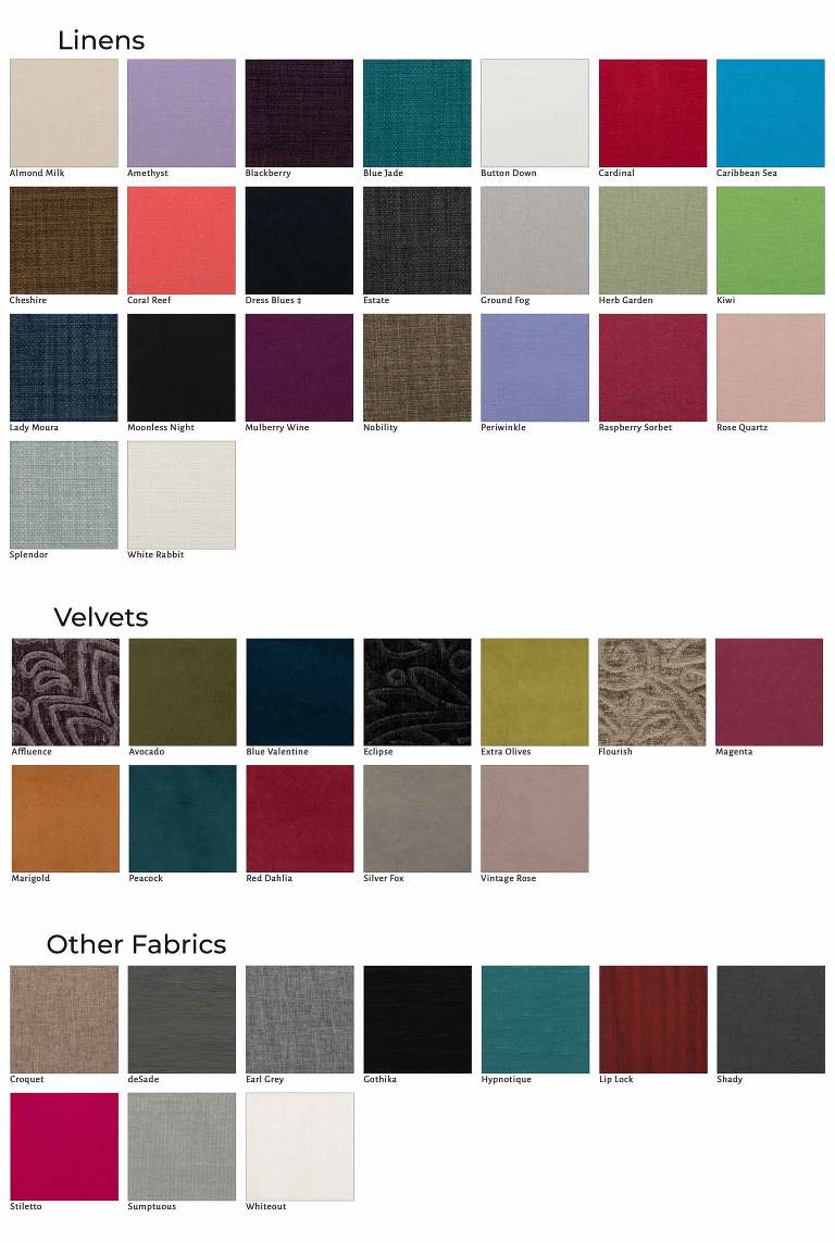 Gift Album cover options in digital swatch form for velvets, silks, linens, and other fabrics