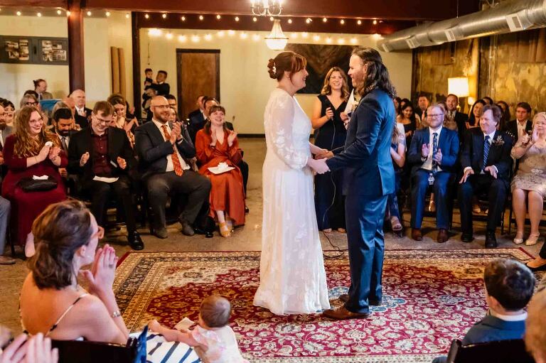 WBU Event Venue wedding photos taken during a real ceremony on the lower level