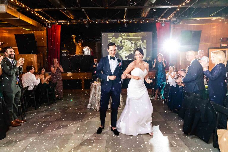 couple gets announced at their wedding reception at spirit pittsburgh, one of the most unique wedding venues in pittsburgh. for couples looking for something different!