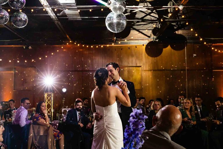 bride and groom dance together on their wedding day at spirit pittsburgh